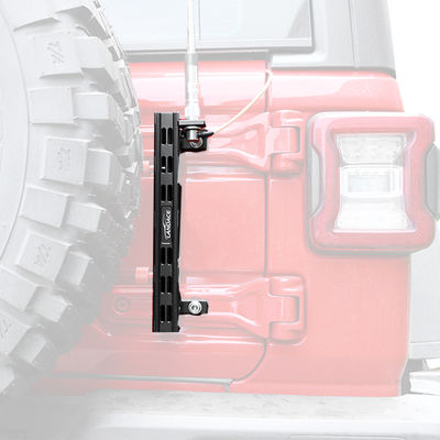 JEEP Wrangler JL JK পারফরম্যান্সের জন্য অ্যালুমিনিয়াম অ্যালোয় ফ্ল্যাগ হোল্ডার এবং রেডিও ওয়্যার ব্র্যাকেট
