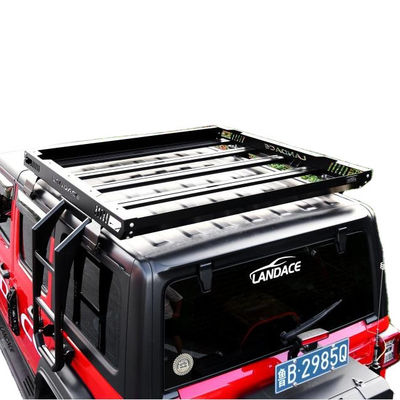 18-23 Wrangler রুবিকন জিপ ছাদ র্যাক বাস্কেট উচ্চ-পাউডার লেপা অ্যালুমিনিয়াম খাদ সঙ্গে