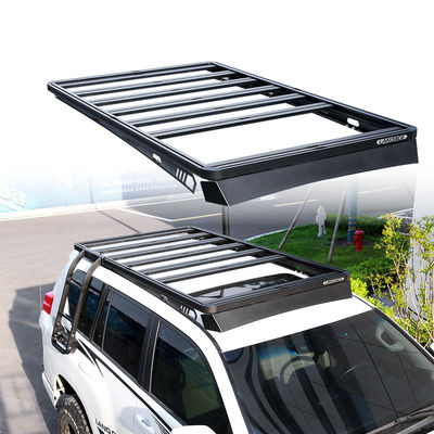 ইউনিভার্সাল 4X4 বেস ব্যাগ ট্রে অ্যালুমিনিয়াম খাদ কালো কার্গো ক্যারিয়ার বাস্কেট ছাদ র্যাক