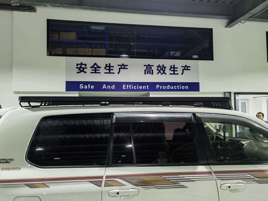 AL6063 SS304 উপাদান টয়োটা প্রাদো Lc200 দীর্ঘ ছাদ রেল র্যাক বাস্কেট সহ ছাদ র্যাক