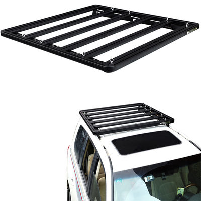 AL6063 অফ রোড ছাদ র্যাক বাস্কেট LC200 ছাদ র্যাক ক্রস বার