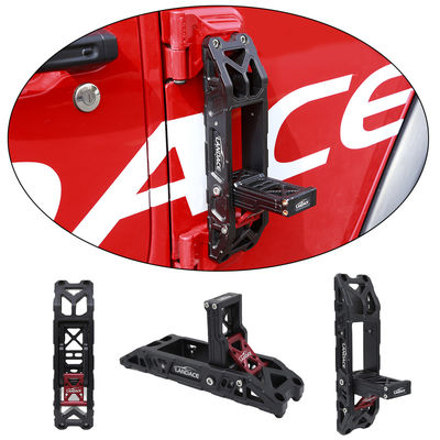ব্ল্যাক রেড অ্যালুমিনিয়াম পা প্যাডেল জন্য Jeep Wrangler JL 4x4 অফ রোড ক্যাম্পিং আনুষাঙ্গিক