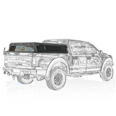 জলরোধী হার্ড টপ ক্যানোপি ফোর্ড F150 বিছানা কভার কোন ড্রিলিং ইনস্টলেশন