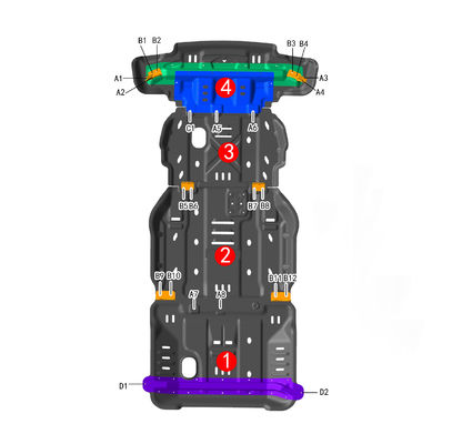 রাম 1500 স্কিড প্লেট ইউনিভার্সাল মাউন্ট ইঞ্জিন উচ্চ-অটো পার্টসের জন্য নিম্ন সুরক্ষা প্লেট
