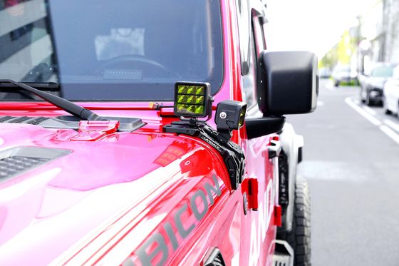 Jeep JL কালো Jeep অ্যালুমিনিয়াম খাদ LED ড্রাইভিং লাইট ব্র্যাকেট একটি স্তম্ভ মাউন্টিং ব্র্যাকেট