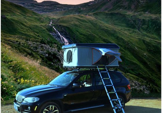 অটো ছাদ শীর্ষ তাঁবু অ্যালুমিনিয়াম ত্রিভুজাকার হার্ড শেল ছাদ শীর্ষ তাঁবু ডায়াগোনাল ব্র্যাকিং সঙ্গে