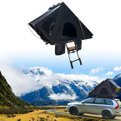 বহিরঙ্গন ক্যাম্পিংয়ের জন্য ইউনিভার্সাল ত্রিভুজ ক্ল্যামশেল হার্ড শেল অটো ছাদ শীর্ষ তাঁবু গাঢ় ধূসর