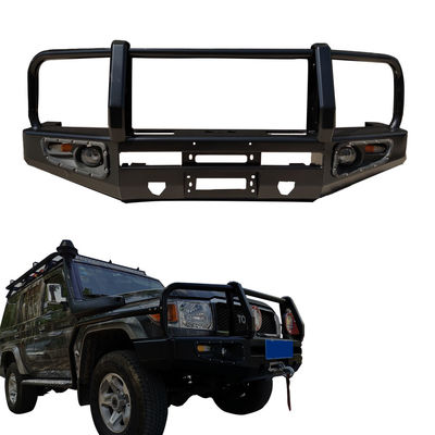 টয়োটা ল্যান্ড ক্রুজার এলসি 79 অফ রোড 4x4 আনুষাঙ্গিকের জন্য পাউডার লেপযুক্ত কালো গাড়ি বাম্পার