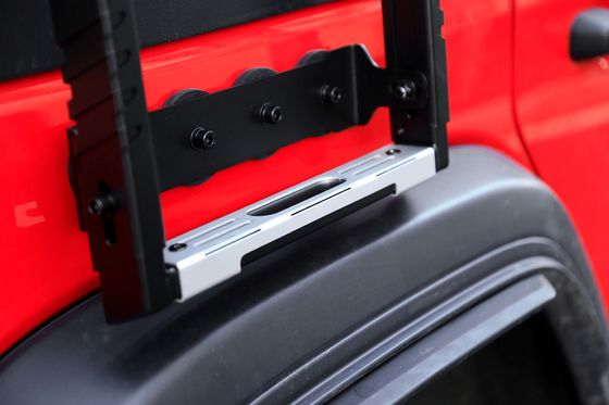 2018- WranglerJK WranglerJL সিএনসি মেশিনযুক্ত কালো ভাঁজ সাইড সিঁড়ি