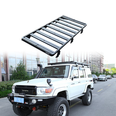 অফ রোড ল্যান্ড ক্রুজার এলসি 76 সিরিজ 4x4 টয়োটা জন্য কালো AL6063 SS304 মধ্যে ছাদ র্যাক মাউন্ট