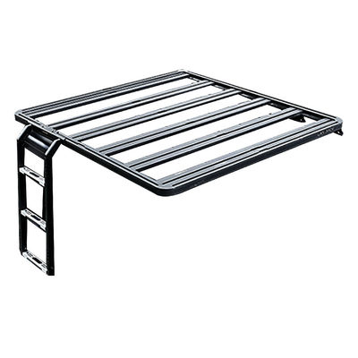 Wrangler JK 4 Door N.W. 28kg কালো গাড়ির ছাদের র্যাকের জন্য হালকা অ্যালুমিনিয়াম খাদ ছাদ র্যাক