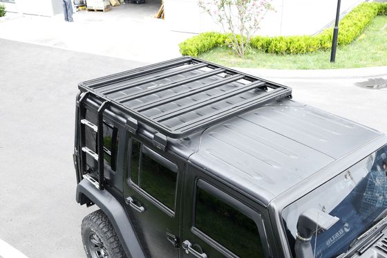 4x4 অ্যালুমিনিয়াম অ্যালোয় ছাদ র্যাক জন্য Jeep Wrangler JK কার বহিস্থিত আনুষাঙ্গিক কালো