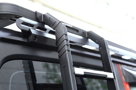 ছাদ মাউন্ট 4 * 4 অফ রোড কার অটো পার্টস স্টিল কালো ছাদ র্যাক 2 পাশের সিঁড়ি সঙ্গে জন্য Jeep Wrangler Jl