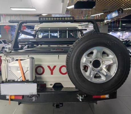 TOYOTA TRUCK LC79 স্টিল উপাদান এবং আনুষাঙ্গিক সঙ্গে কালো পিছন বাম্পার আনুষাঙ্গিক