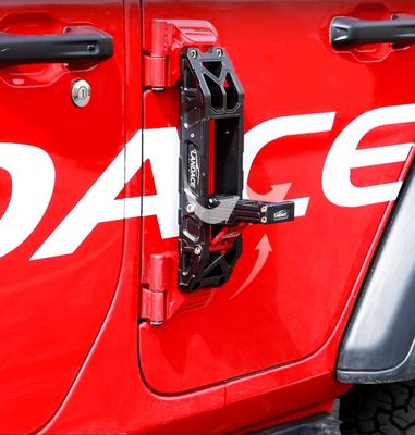 2018-2022 Wrangler সিলভার কালো ভাঁজ গাড়ি সাইড ডোর ফুট পেডেল প্যাগ সাপোর্ট সাইড স্টেপ