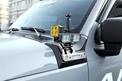 কার্বন ইস্পাত ল্যান্ডেস ব্ল্যাক পাউডার লেপযুক্ত হালকা মাউন্টিং ব্র্যাকেটস সিএনসি মেশিনিং সহ