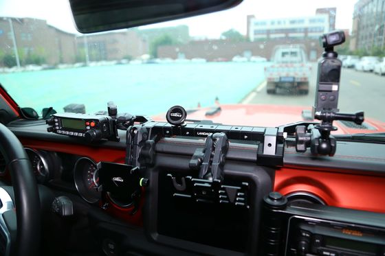 JEEP কার ফিটমেন্ট অ্যালুমিনিয়াম খাদ সেল ফোন হোল্ডারের জন্য সেন্টার কনসোল ব্র্যাকেট কালো