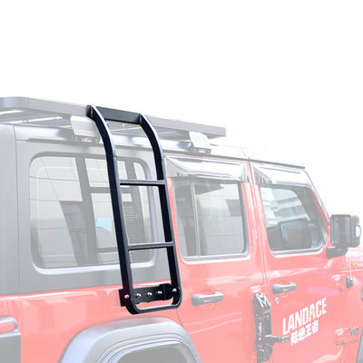 অফ-রোড 4x4 অ্যালুমিনিয়াম ছাদ র্যাক এবং সাইড সিঁড়ি ক্যাম্পিং প্রয়োজনীয় জন্য