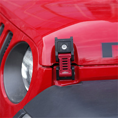 JEEP Wrangler JL Gladiator অফ-রোড যানবাহন অ্যালুমিনিয়াম খাদ হুড লক লক 133 * 56 * 42mm