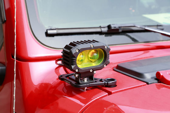 হার্ড অ্যানোডাইজিং সারফেস জিপ Wrangler JL JK LED ড্রাইভিং লাইট একটি স্তম্ভ মাউন্টিং ক্রেট