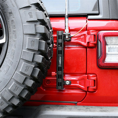 JEEP Wrangler JL JK পারফরম্যান্সের জন্য অ্যালুমিনিয়াম অ্যালোয় ফ্ল্যাগ হোল্ডার এবং রেডিও ওয়্যার ব্র্যাকেট