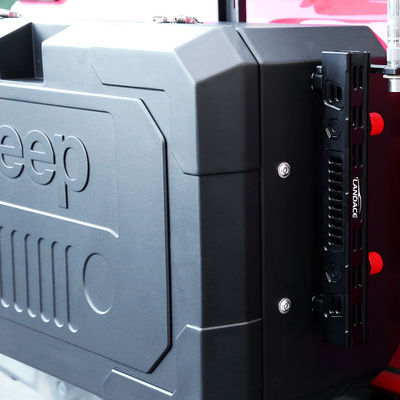 ২০২১- জিপ র্যাংলার ব্ল্যাক অ্যালুমিনিয়াম অ্যালোয় পাউডার লেপা পিছনের পাশের দরজা বাইরের স্টোরেজ বক্স