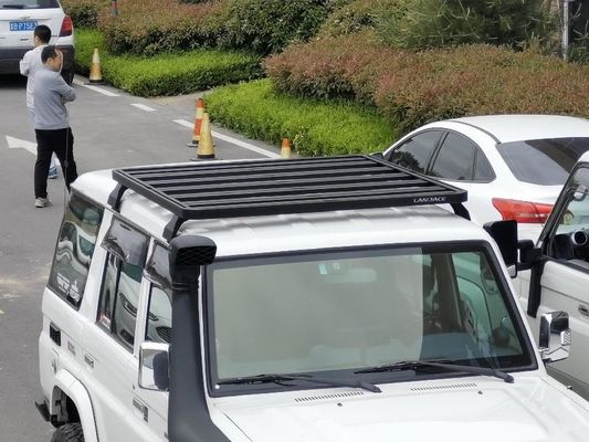 4x4 শীর্ষ ছাদ রেল র্যাক কার্গো ক্যারি অ্যালুমিনিয়াম খাদ ফ্ল্যাট এলসি 79 টয়োটার জন্য গাড়ী ছাদ র্যাক