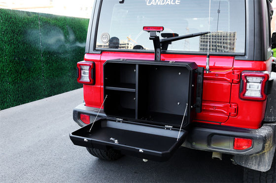 অ্যালুমিনিয়াম অ্যালোয় Tail Gate Storage Box for Jeep Wrangler 4x4 Off-road Vehicle in Black