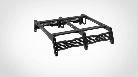 অফ রোড 4X4 অ্যালুমিনিয়াম খাদ কার্গো রোল বার ট্রাক বিছানা র্যাক জন্য নিয়মিত ছাদ মাউন্ট