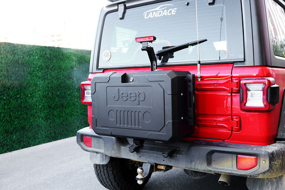 অ্যালুমিনিয়াম অ্যালোয় Tail Gate Storage Box Jeep Wrangler JL JK এর জন্য রিপেয়ার হুইল প্রতিস্থাপন