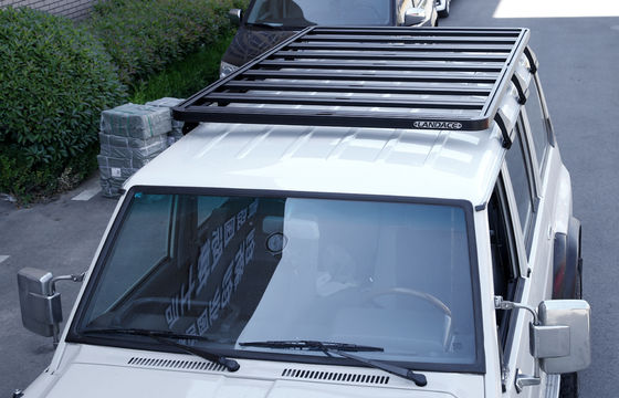 এসইউভি কার বার 4x4 ইউনিভার্সাল স্টিল অ্যালুমিনিয়াম ব্ল্যাক বক্স প্যাকিং ছাদ র্যাক Y60 এর জন্য