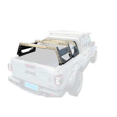 JEEP সামঞ্জস্যপূর্ণ কালো টেক্সচার্ড পাউডার লেপ ফিনিস ওভারল্যান্ড বেড র্যাক রোল বার সিস্টেম