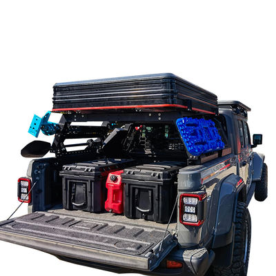 JEEP সামঞ্জস্যপূর্ণ কালো টেক্সচার্ড পাউডার লেপ ফিনিস ওভারল্যান্ড বেড র্যাক রোল বার সিস্টেম
