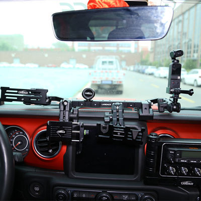 JEEP Wrangler আনুষাঙ্গিকের জন্য অ্যানোডিক অক্সিডেটেড সেন্টার কনসোল ড্যাশবোর্ড ফোন হোল্ডার মাউন্ট